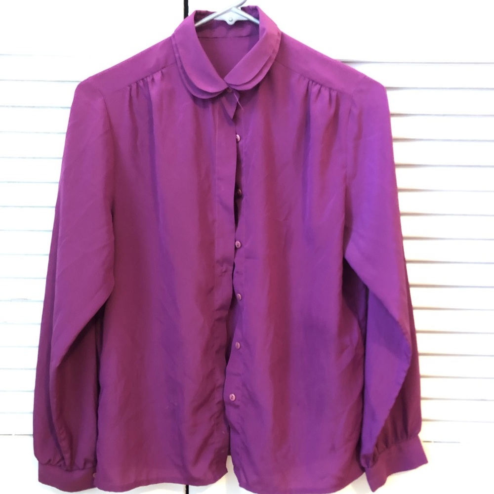 Vintage magenta blouse